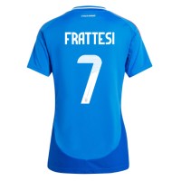 Camiseta Italia Davide Frattesi #7 Primera Equipación para mujer Eurocopa 2024 manga corta